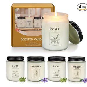 4 Pack Candles Sage and Lavender - New in Box